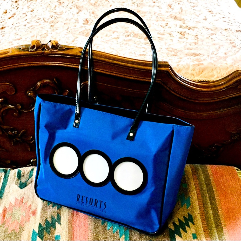 ATLANTIC CITY RESORTS SHOPPER Photo Front Large Shopper Tote Crafts Unused LN